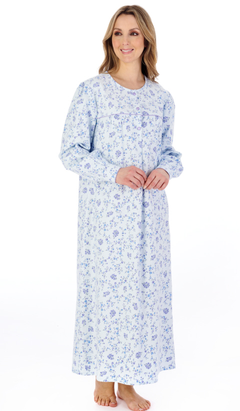 Slenderella Brushed Cotton Long Length Nightdress